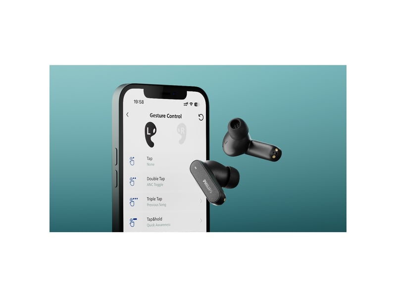  Écouteurs true wireless philips tat3000bk noir  - Conforama E