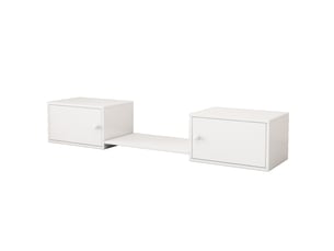 Lit avec rangement 90x200 cm coloris blanc