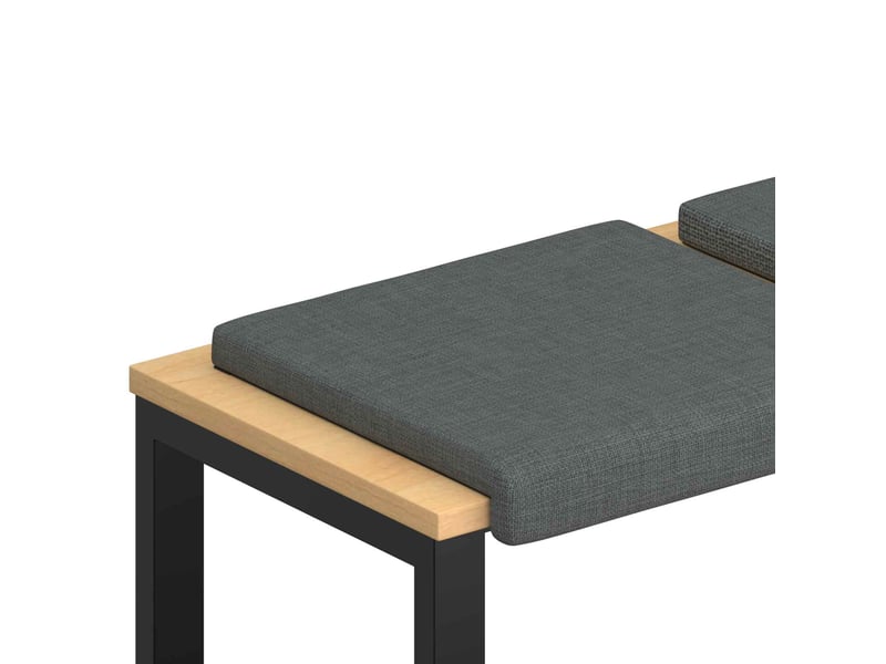  Lot de 4 coussins de banc, coussins d'assise, coussins pour chaisecanapé tissu gris foncé profondeur 35 cm cf52584  - Conforama A