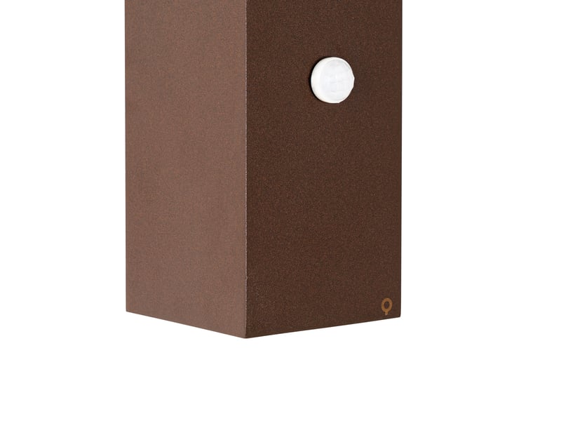 Applique marron rouille 2 lumières gu10 ar70 ip44 avec détecteur de mouvement - baleno  - Conforama C