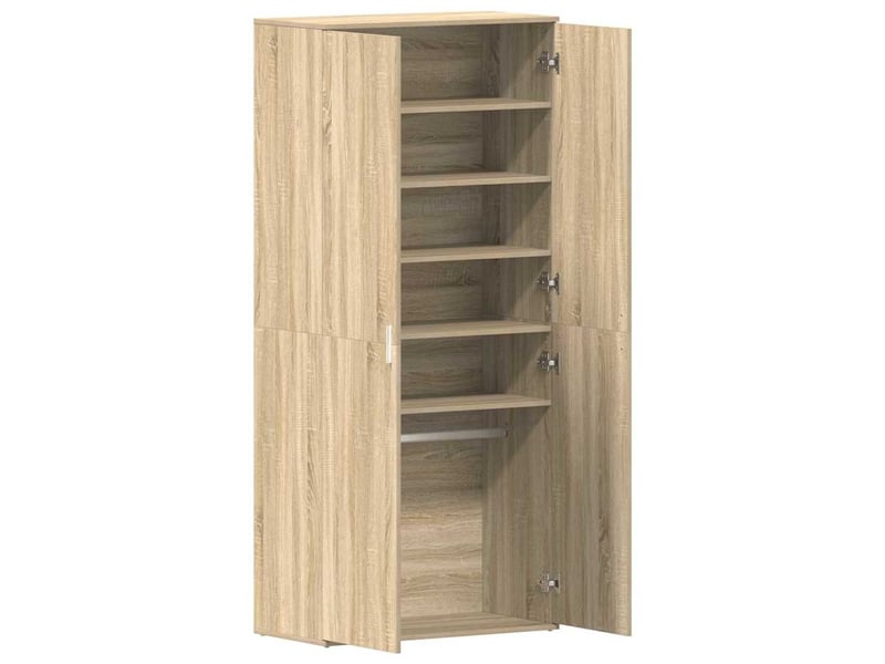 Meuble à chaussure, cabinet à chaussures 80x39x178 cm bois d'ingénierie shl2448 - Conforama E