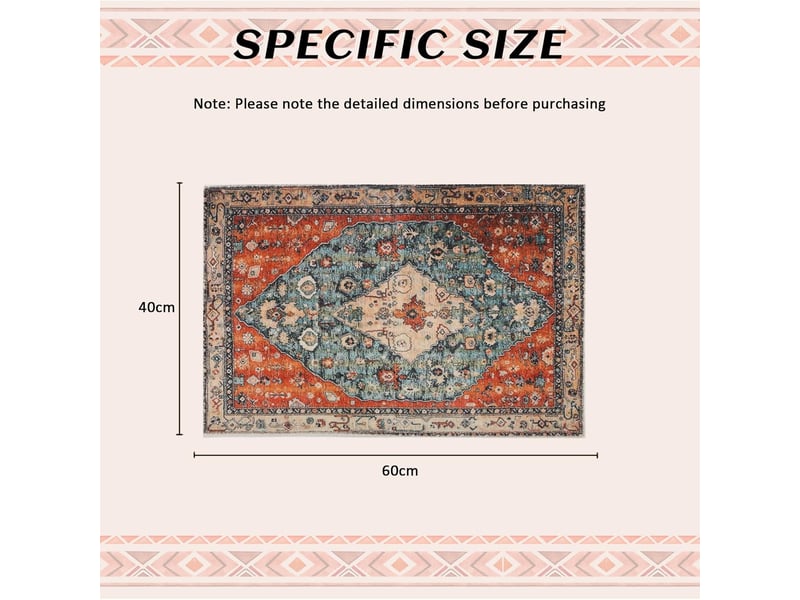  Tapis de porte lavable, 40x60 cm tapis de sol antidérapant à l'intérieur, tapis de porte avant intérieur, tapis mince absorbant pour la cuisine, le ja  - Conforama D