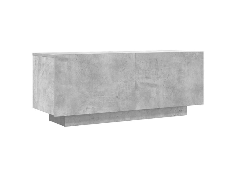  Meuble tv - banc tv - meuble de rangement gris béton 100x35x40 cm bois d'ingénierie  - Conforama A