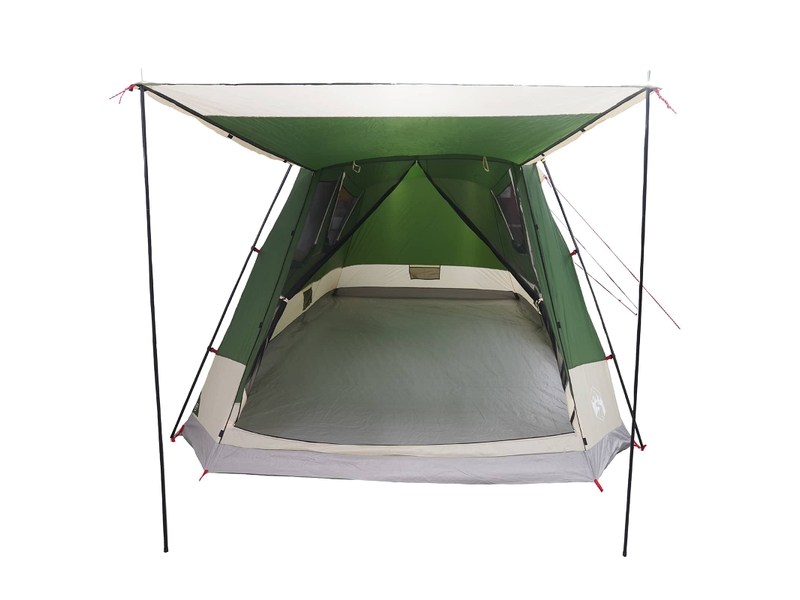  Tente de camping, tente cabane 8 personne vert polyester et acier shl68104  - Conforama E