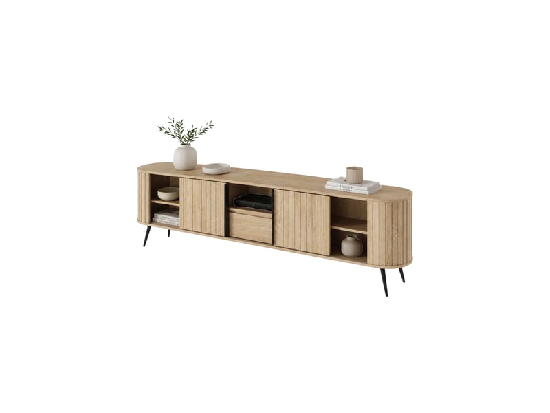  Buffet hanotofa, enfilade avec un tiroir, 196x40x51h cm chêne brun Hanotofa - Conforama A