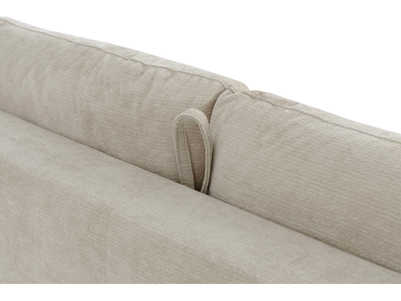 Canape droit convertible beige 3 places  - Conforama S