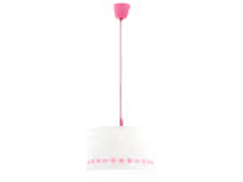  Suspension enfant fabrilamp lacito rose 1xe27 hauteur réglable 35-90 cm ø35 cm 064193500 - Conforama B