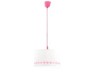 Suspension enfant fabrilamp lacito rose 1xe27 hauteur réglable 35-90 cm ø35 cm