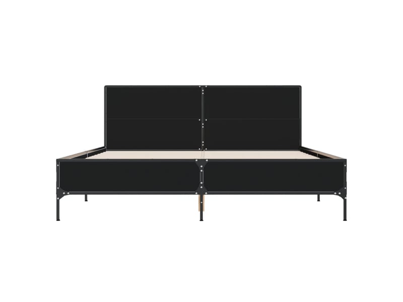  Lit double- lit adulte -  cadre de lit sans matelas noir 150x200 cm  - Conforama C