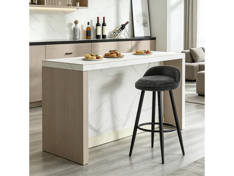  Tabouret de travail élégance 1 pièce, chaise de bar, siège confortable de table et salle à manger  - Conforama D