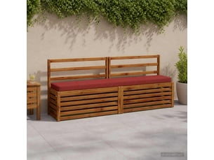 Lot de 2 coussins de banc, coussins d'assise vught 100 % polyester rouge cf58529