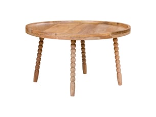 Table basse jammu en bois de manguier naturel, ø60×35 cm
