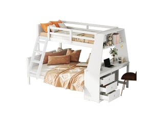 Lit superposé 140x200 cm <strong>MODENUIT </strong>  <strong></strong> coloris blanc