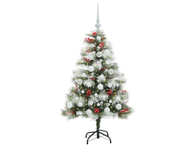 Sapin de noël artificiel, arbre de noël vert et blanc 120 cm shl9722  - Conforama C