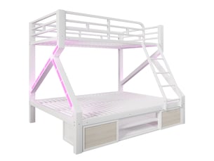 Lit superposé 90x200 cm OPULERANE TRADING LTD coloris blanc