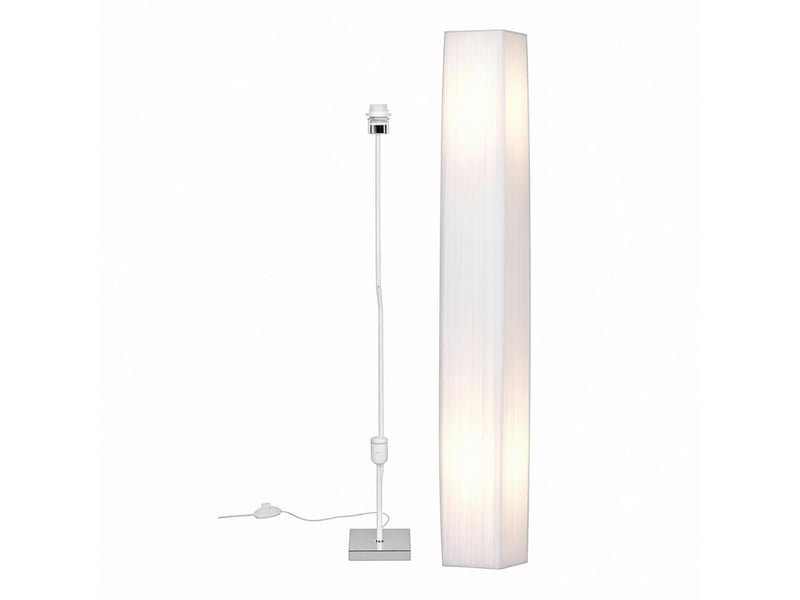  Lampadaire colonne 14x14x120 cm design métal blanc  - Conforama A