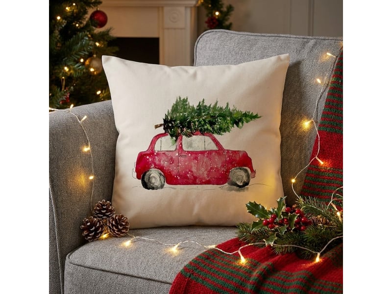  Housse de coussin décorative en polyester 43x43 cm lumi  - Conforama B