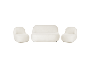 Canapé droit fixe <strong>BELIANI</strong> <strong></strong> 4 places Tissu blanc avec coffre de rangement