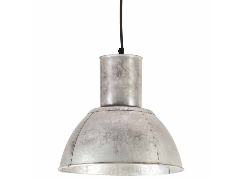  Lampe suspendue, suspension luminaire 25 w argenté rond 28,5 cm e27  - Conforama A