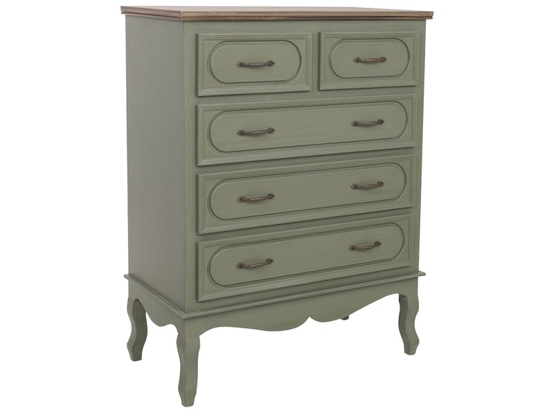  Commode en bois vert 80x40x105 cm h  - Conforama A