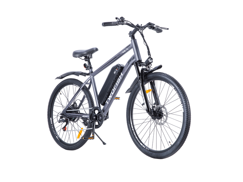Vélo électrique twofish tf01, 36v 250w 15ah, 26 tout-terrain, gris - Conforama B