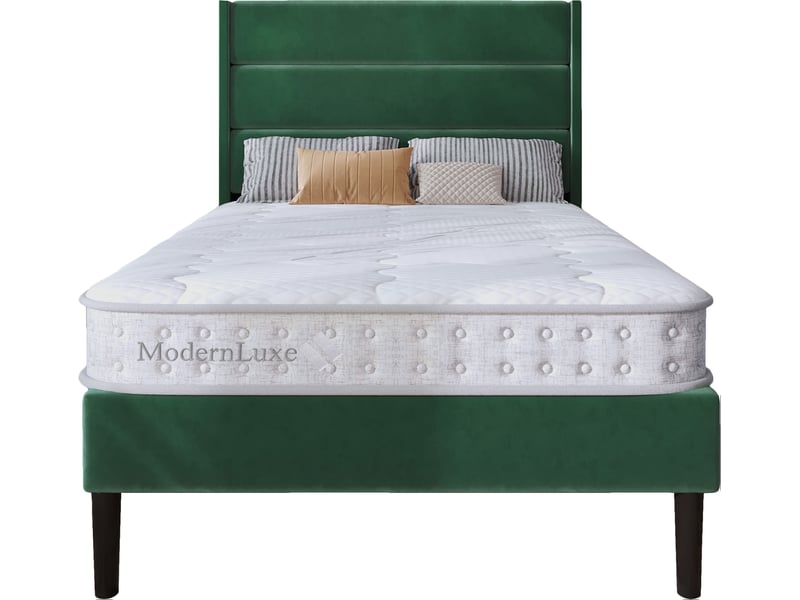  Matelas en mousse froide simple 90×200 cm h3, 7 zones et respirant - 15 cm, polyester blanc  - Conforama A