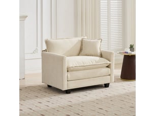 Fauteuil fixe  <strong></strong> Tissu beige
