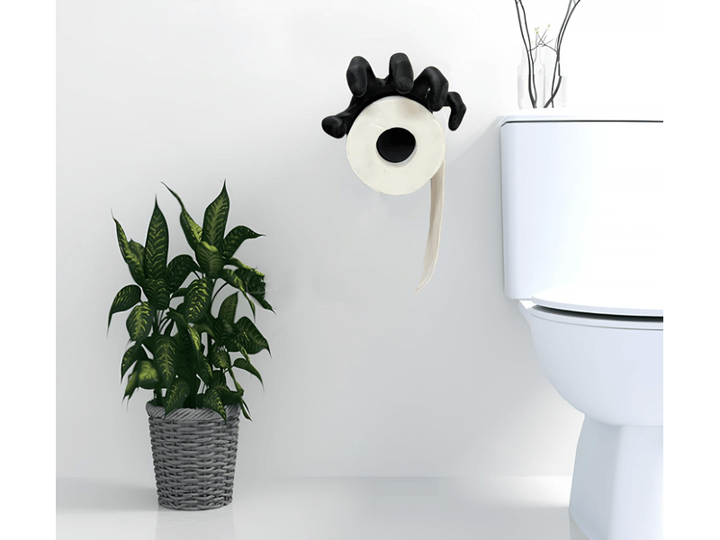 Porte-mouchoirs ludique - facile à installer, convient pour la salle de bain et les toilettes - 1 pièce, noir  - Conforama D