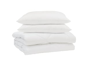 Couette d'été avec oreiller 3 pièces - duvet blanc microfibre