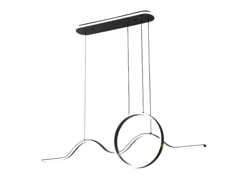  Fabrilamp year, suspension, moderne, led, 177 w, 15756 lm, 3000-4000-6000 k, noir, 50-118.5 x 120 x 15 cm 249692009 - Conforama A