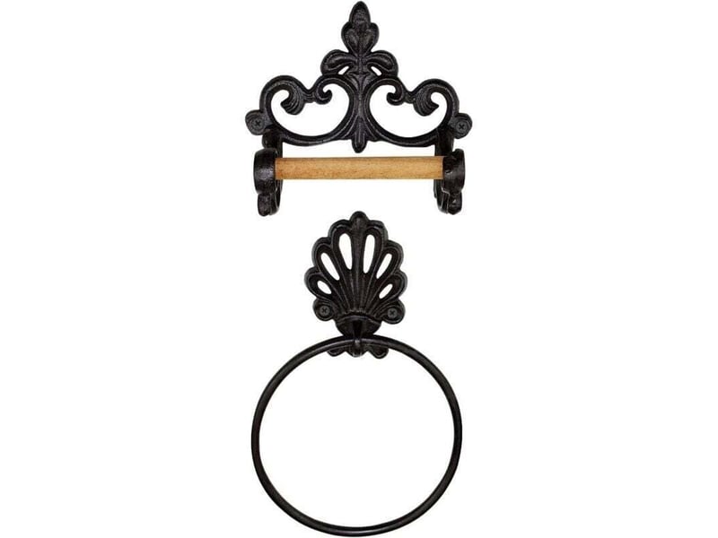  Enowelir support mural industriel en fonte pour rouleau de papier toilette suspendu  - Conforama A