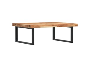 Étagère de vasque murale acier et bois massif d'acacia shl4079