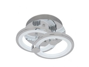 Fabrilamp sydney, plafonnier, moderne, led, 32 w, 4160 lm, 3000-4000-6500 k, chromé, 14 x 30 x 20 cm