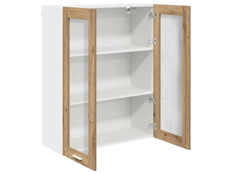  Meuble de rangement cuisine, armoire suspendue chêne artisanal 80x31x100cm shl2262  - Conforama E