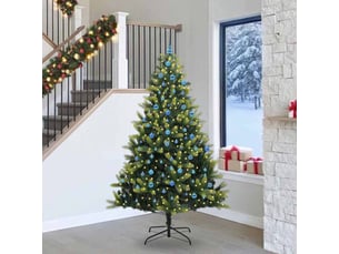 Sapin de noël - arbre de noël artificiel en silicone flexible 300 leds vert