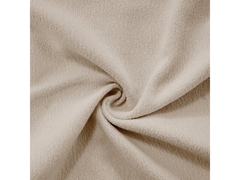  Canapé d'angle cloud en chenille beige clair, sofa salon avec 2 coussins lombaires, 2 coussins déco, 2 ottomans, larges accoudoirs  - Conforama E