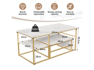 Table basse coloris marron <strong></strong> <strong></strong>