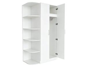 Armoire 2 porte(s) battante   <strong>MAISENTIEL</strong> <strong></strong> coloris blanc largeur 90 cm