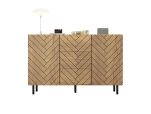 Buffet 2 porte(s) 3 tiroir(s) OKWISH - 120 cm coloris naturel