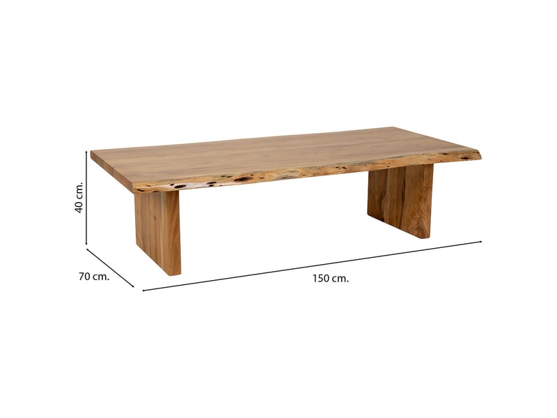  Table basse en bois marron 150x70x40 cm (hauteur)  - Conforama D