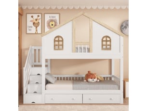 Lit superposé 90x200 cm <strong></strong> <strong>OMNIGLINT TRADING LTD</strong> coloris blanc
