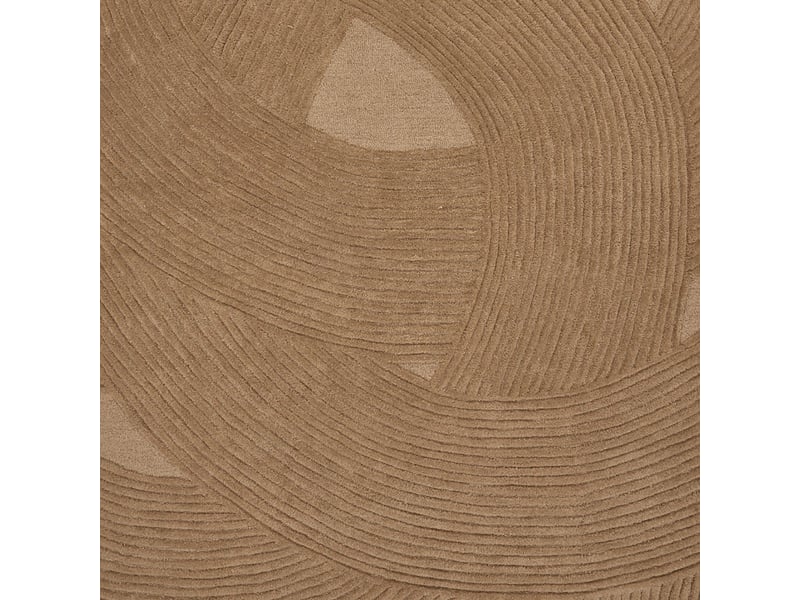  Tapis 200x300cm tufté main marron lignes courbes en relief - linus LINUS - Conforama E