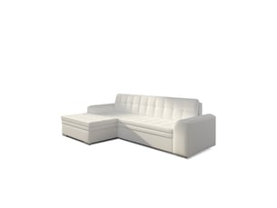 Canapé d'angle convertible conforto 4 places blanc – angle gauche