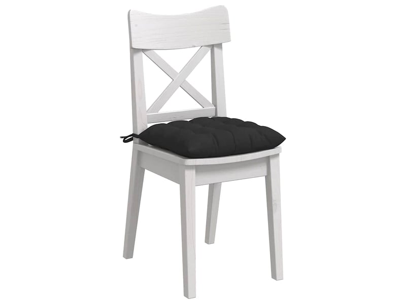  Lot de 4 coussins de siège, coussins décoratifs microfibre noir 40 x 40 x 6 cm cf59946  - Conforama C