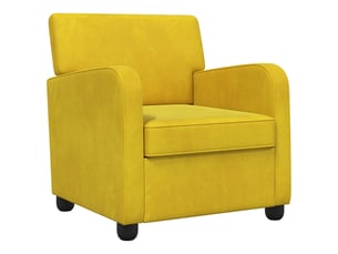 Fauteuil fixe VIDAXL Velours jaune