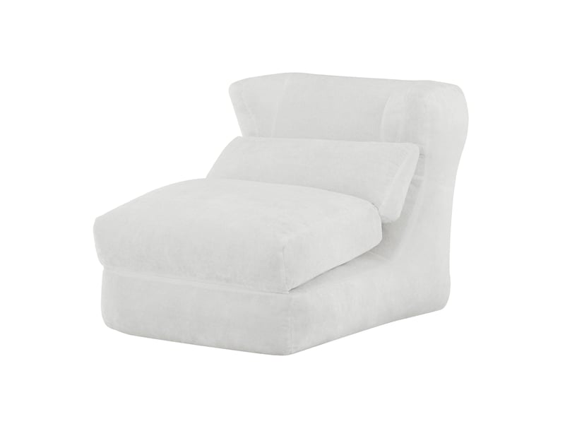  Fauteuil convertible 90x118x86 cm forme unique blanc  - Conforama A