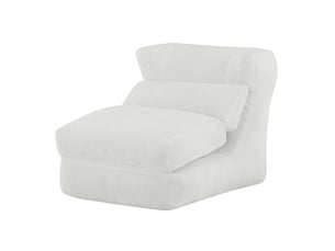 Fauteuil convertible 90x118x86 cm forme unique blanc