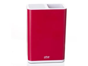Porte ustensiles & bloc couteaux néo 23cm rouge
