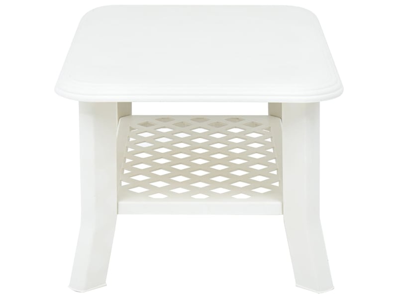  Table basse rectangulaire | table de salon blanc 90x60x46 cm plastique  - Conforama C