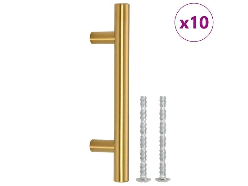  Poignées d'armoire, 10 unités, dorées, acier inoxydable cfe3308234  - Conforama A